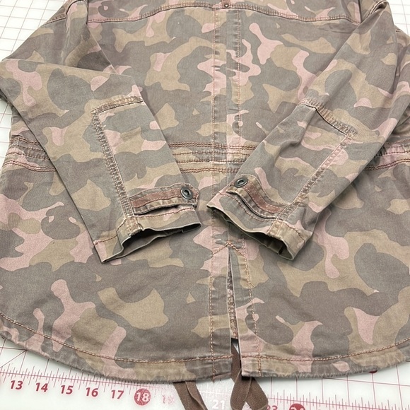 ANTHROPOLOGIE MARRAKESH Boho Blush Camo Cotton Anorak Urban-Chic Jacket SZ M - Picture 13 of 16